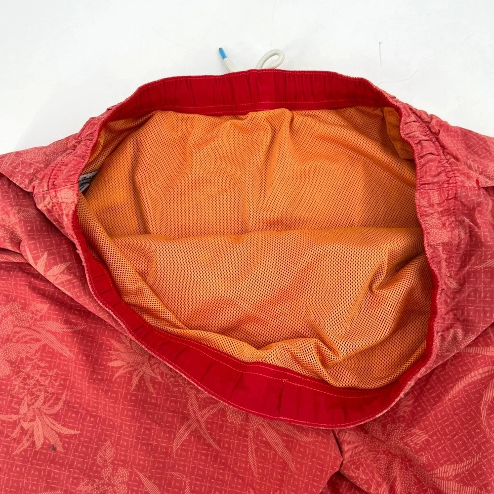 Tommy Bahama Swim Trunks Red Orange Pineapple Print‎ Size XL